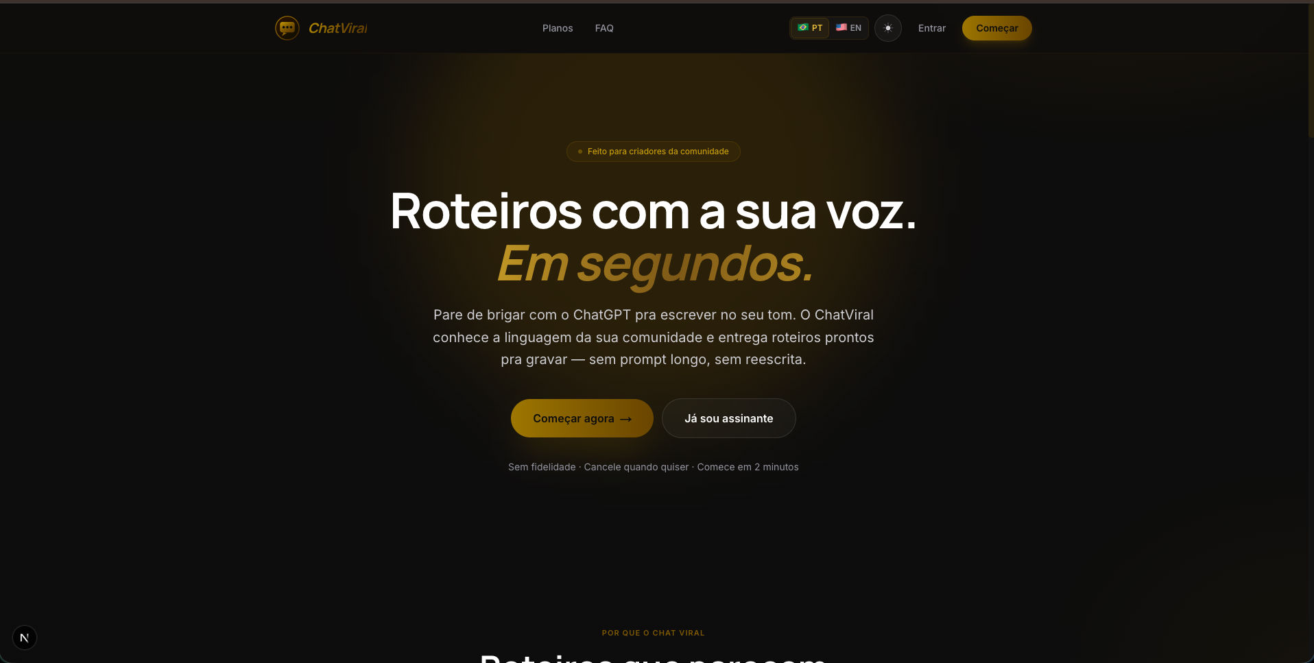 Chat Viral — Landing